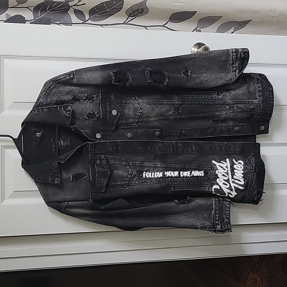 American Bazi Good Times Superb Distressed Denim Chore Jacket